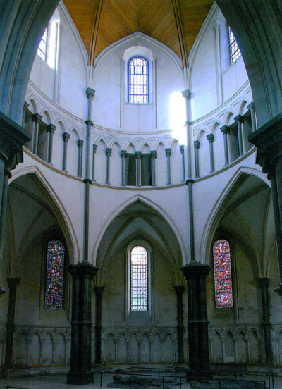 Det indre av skipet i Temple Church i London. Foto: Øystein Ekroll, NDR