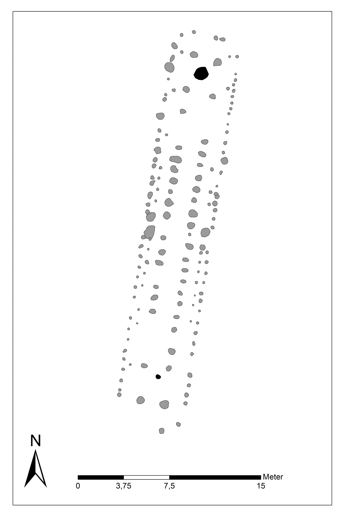 Kart over hus II. Kart: Hanne Bryn, NTNU Vitenskapsmuseet