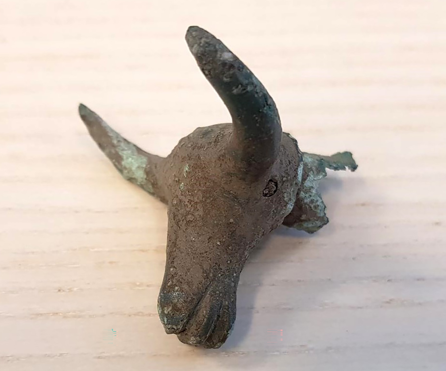 Fig 8 Oksehode i metall